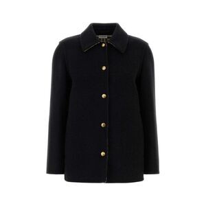 BURBERRY Women's Classic Collared Single-Breasted Coat Women BLACK Coats &